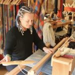 Artisanat France tissage Pure laine Etole