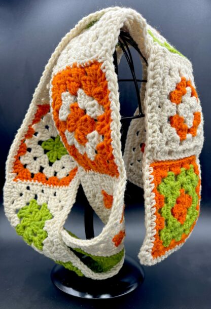 Echarpe granny pure laine mérinos made in France