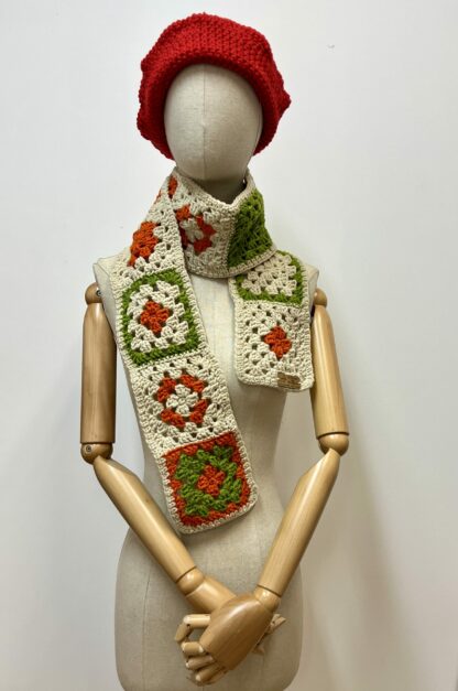 Echarpe granny pure laine mérinos made in France